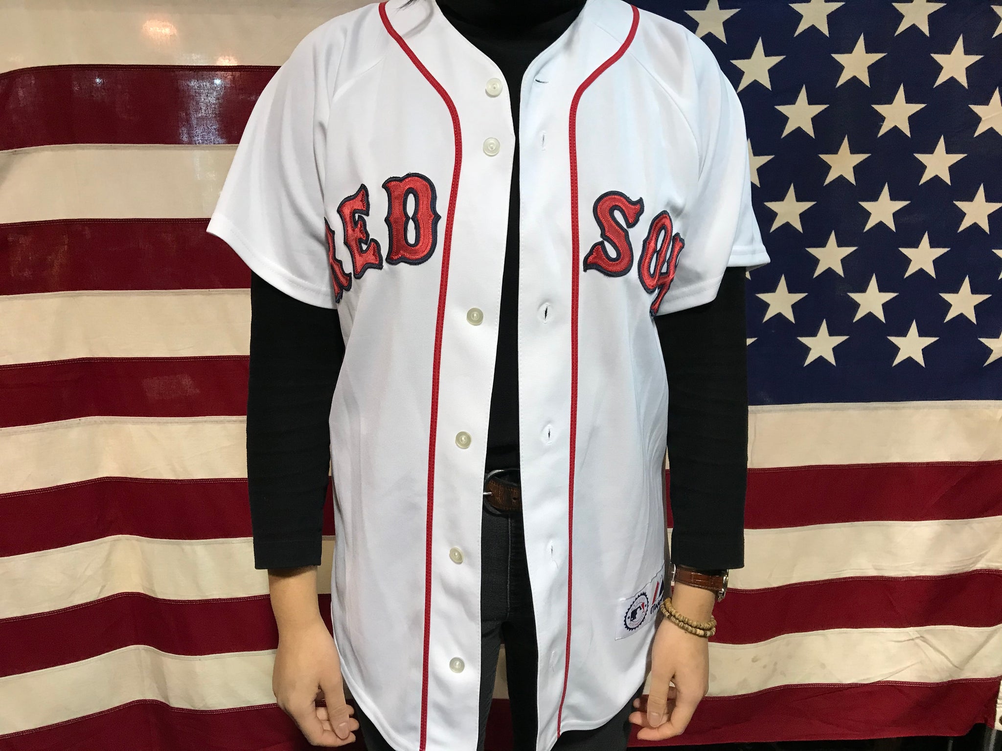 button up red sox jersey