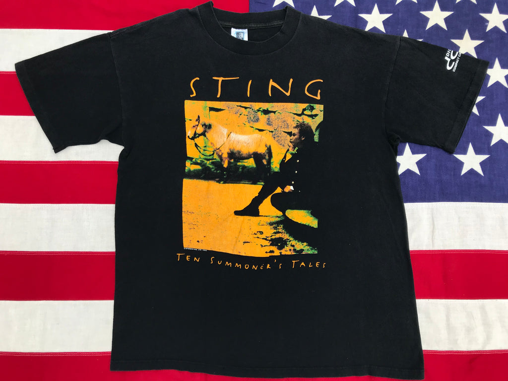 Sting Ten Summoner’s Tales World Tour 1993 Original Vintage Rock T-Shirt Gem Made in USA