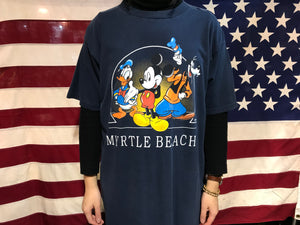 Mickey Mouse Myrtle Beach 90’s Vintage Crew T-Shirt by Mickey Unlimited Disney