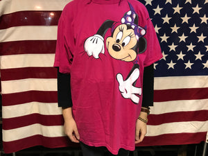 Minnie Mouse 90’s Vintage Oversized Crew T-Shirt by Disney Designs Made in USA