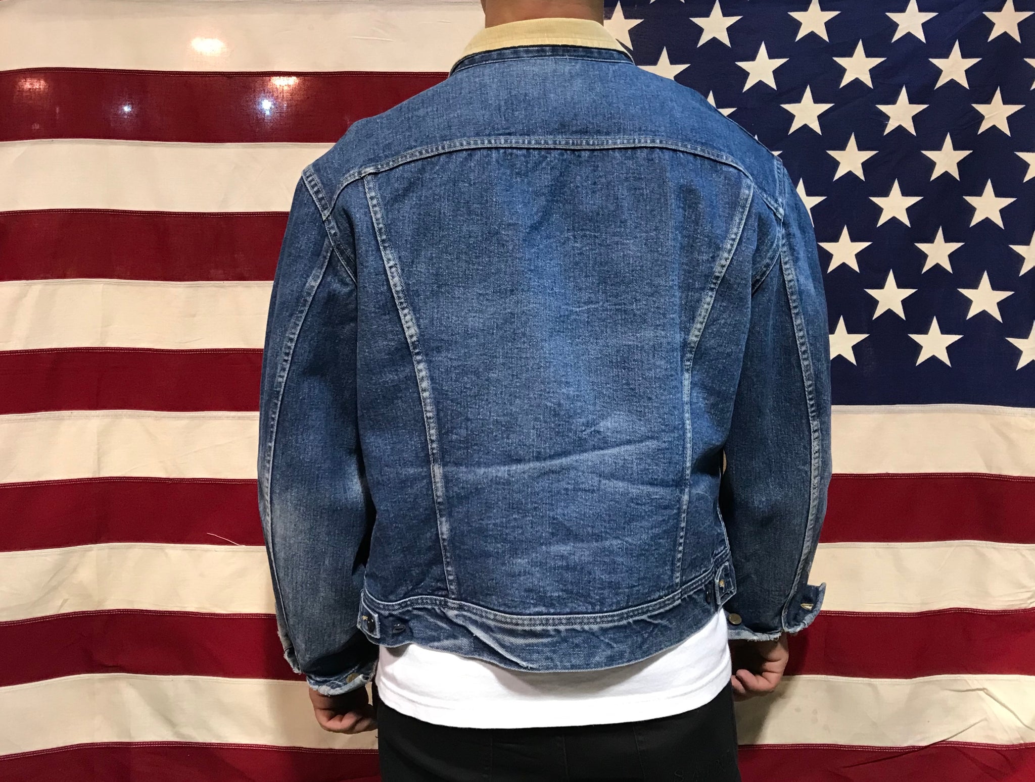 Lee Storm Rider Mens 90’s Vintage Denim Blanket Lined Jacket Made in USA
