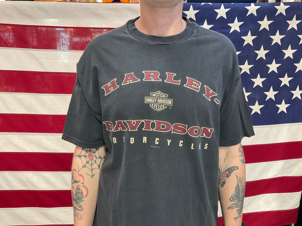 Harley Davidson Vintage Mens T-Shirt Dated©️1999 H-D Eagles C & S Nashville Made in  USA