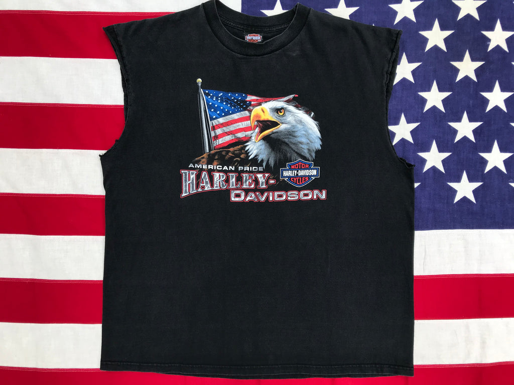 Harley Davidson Vintage 90’s Mens Tank - Eagle - Williamsburg, Virginia Made in  USA