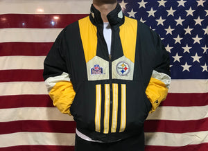 Pittsburgh Steelers NFL Mens Reversible 90’s Nylon Vintage Pro Player Jacket