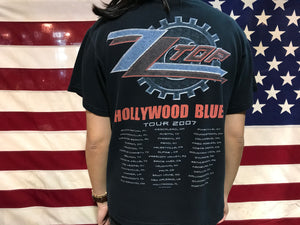 ZZTOP - Hollywood Blue Tour 2007 Original Vintage Rock T-Shirt by Anvil®️Tear Away™️Label USA