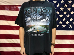 Bon Jovi 2008 Tour Lost Highway w / Daughtry Original Vintage  Rock T-Shirt