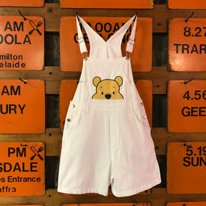 Disney 90’s Vintage Denim  Winnie The Pooh Short Overalls by Pooh