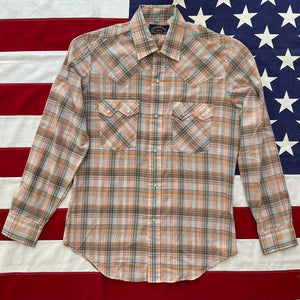 LEVI’S Vintage BIG E Mens Western Shirt Multi-Check with Pearl Snaps.