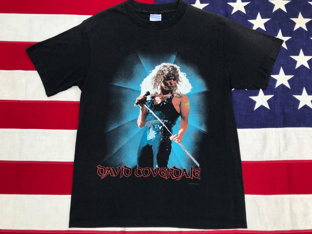 WHITESNAKE David Coverdale 1987 Original Vintage Rock T-Shirt By Spring Ford Classic Sportswear Made in USA