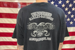 Harley Davidson Vintage Mens T-Shirt Dated©️2006 H-D Eagles Albuquerque, NM. Made in  USA