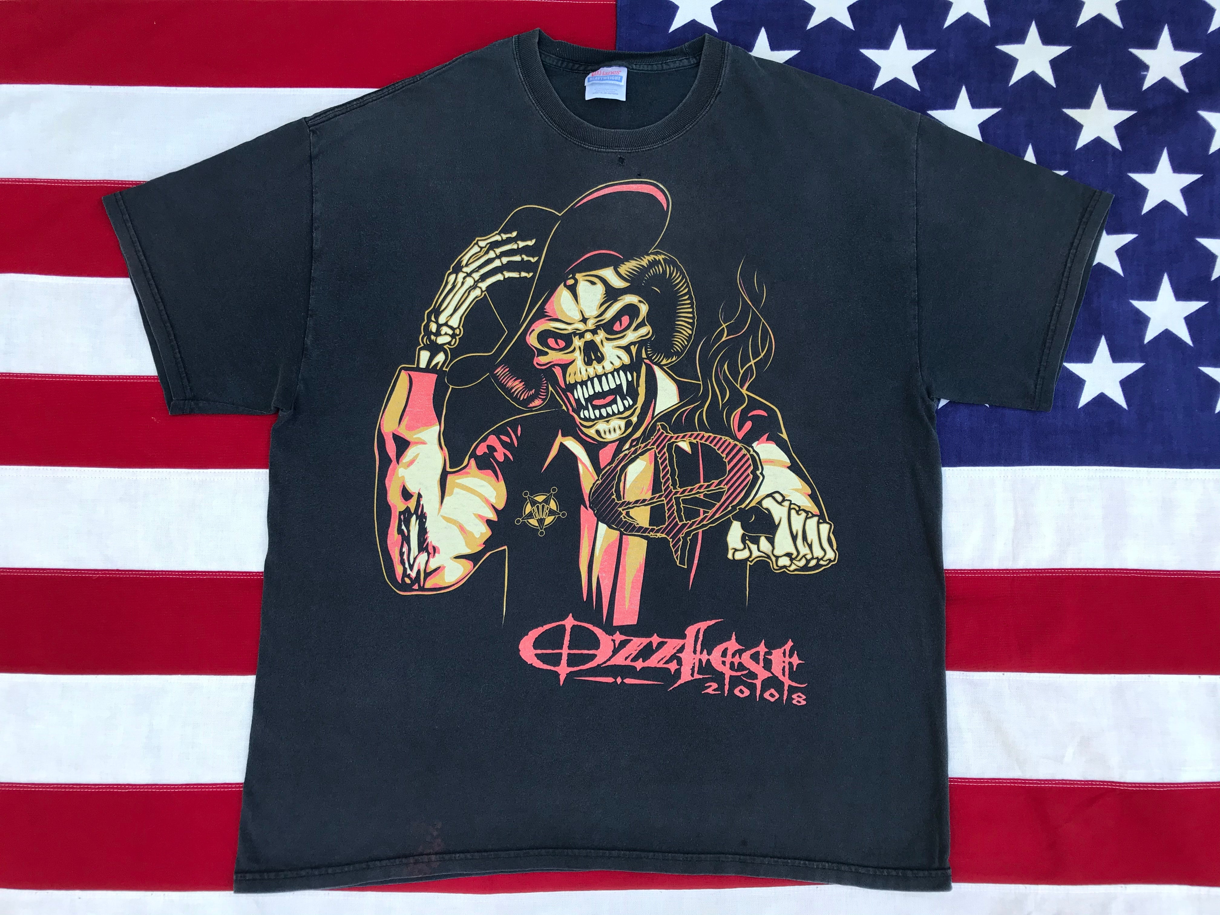 アメリカ通販ファッション Original 2008 OZZFEST Osborne OZZY Vintage by T-Shirt Rock ミュージシャン