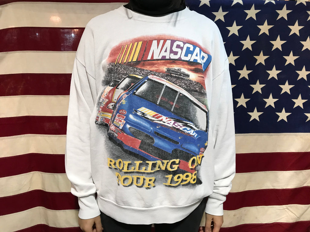 Nascar Rolling On Tour 1998 Vintage Winston Cup Schedule Crew Sweat