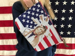 Clutch Bag Americana Indian Print Made in USA
