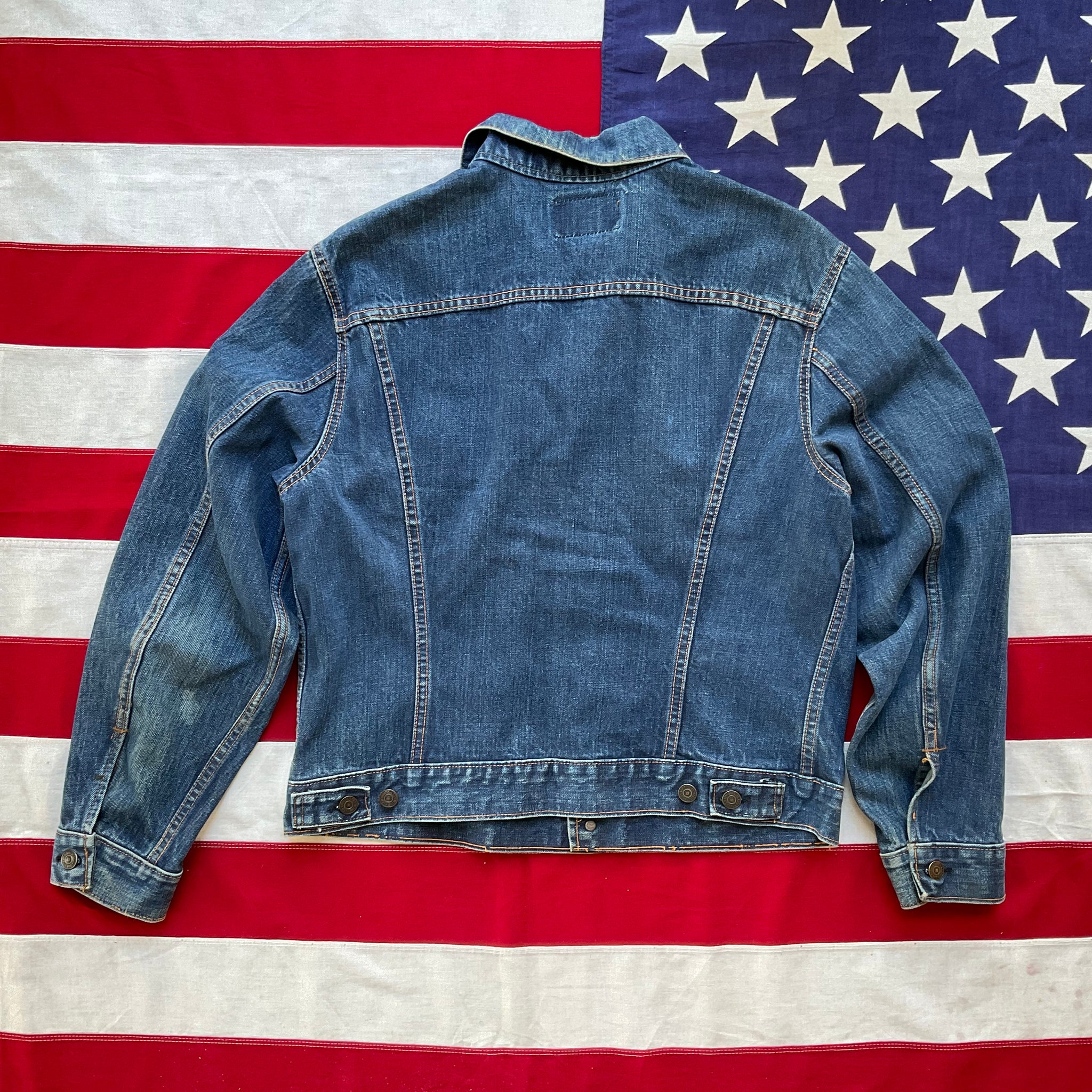 Levis Big E Japan Made Vintage 80s Men's Blue Denim Trucker Jacket Size S