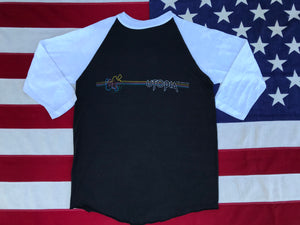 UTOPIA - Love It Or Burn It 1981 Tour Original Vintage Rock T-Shirt Raglan Sleeve
