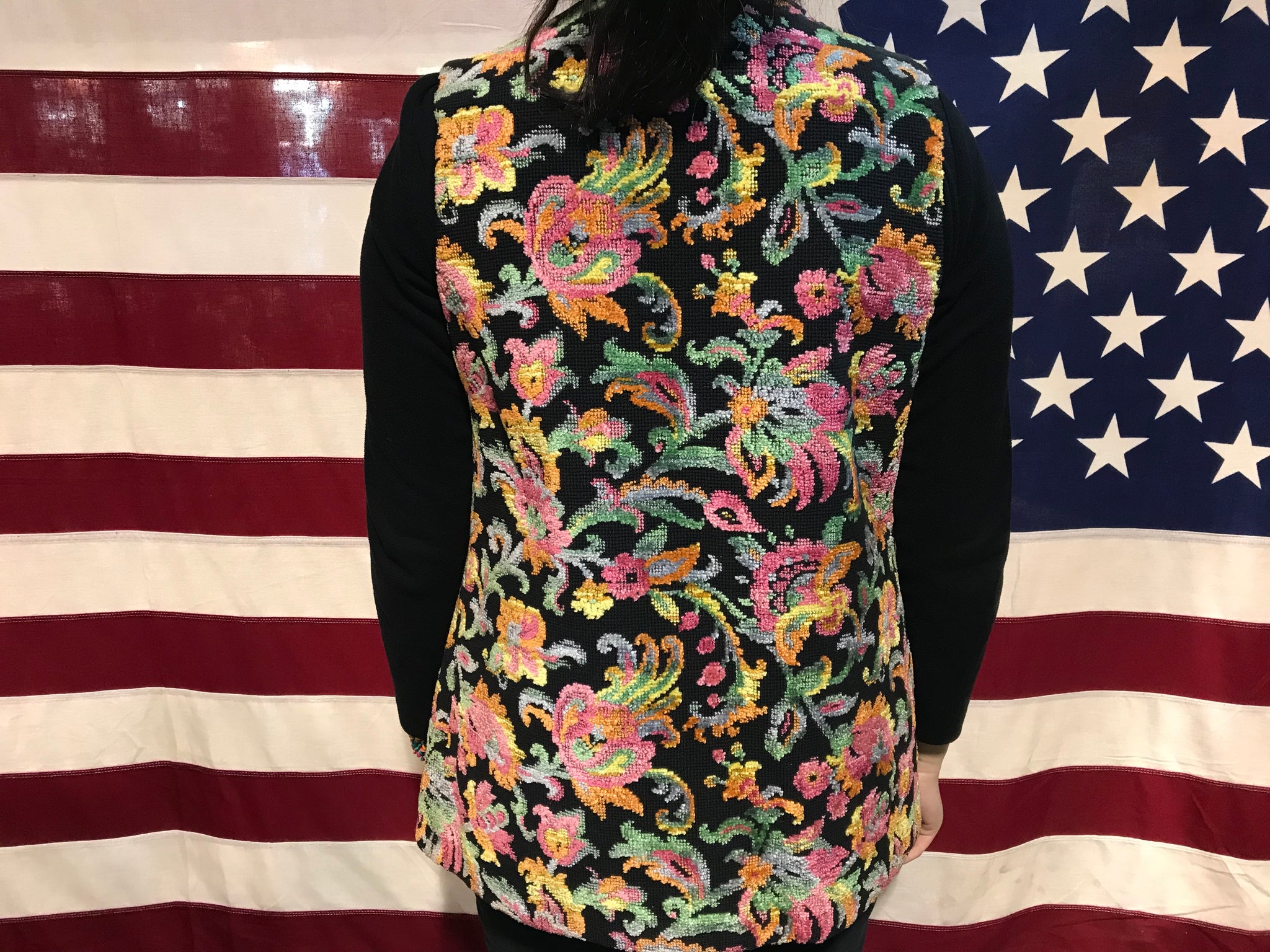 Tapestry 70’s Vintage Vest Multi Bright Floral