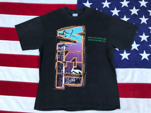 TESLA - Mechanical Resonance Tour 1987 Original Vintage Rock T- Shirt Made in USA by Spring Ford Sportswear