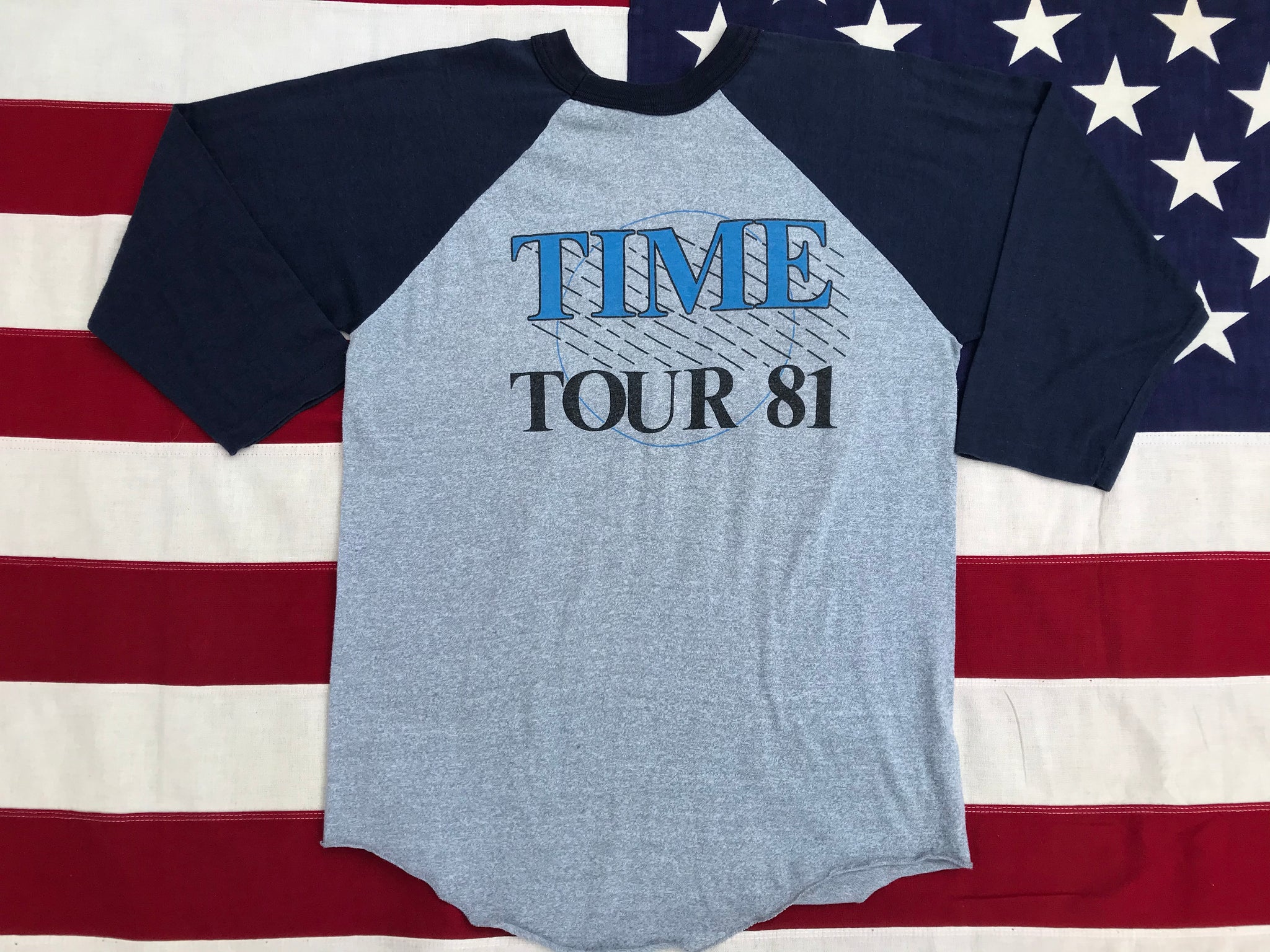 Electric Light Orchestra  “ TIME TOUR ‘81 “ Original Vintage Rock T-Shirt Raglan 3/4 Sleeve