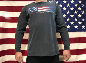 Harley Davidson ©️2001 H-D Vintage Long sleeve Tee- USA Flag Sturgis Black Hills Rally South Dakota Made in USA