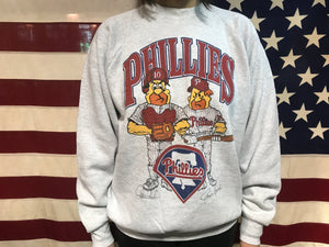 Philadelphia Phillies MLB 90’s Vintage Crew Sporting Sweat by Fruit of the Loom Made in USA