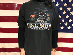Harley Davidson Vintage Mens T-Shirt Bike Show Ohio 2007 Made In USA