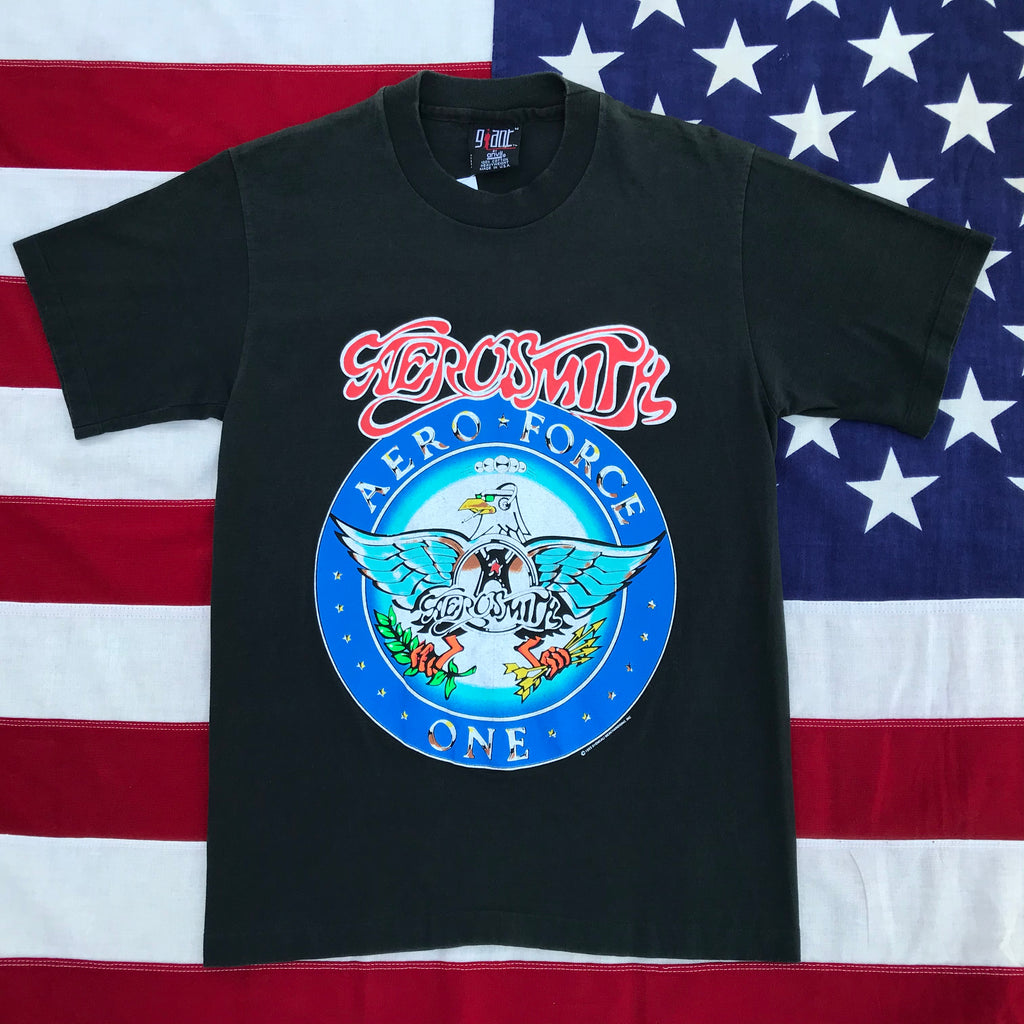 Aerosmith “ Aero Force One “ Nth American Tour 1993 Original Vintage Rock T-Shirt by Giant USA