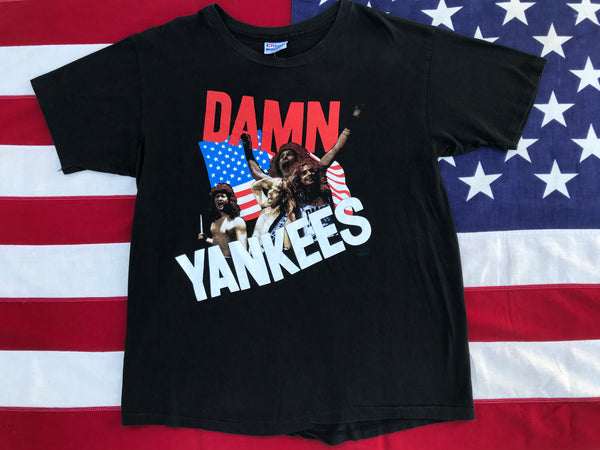 新品未使用　Damn Yankees Don't Tread Tシャツ 非売品 Vintage Damn Yankees Don't Tread Shirt L Black 90s Rock