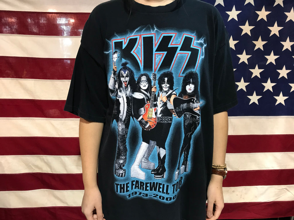 Kiss The Farewell Tour 1973-2000 Original Vintage Rock T-Shirt by All Sport Made in USA