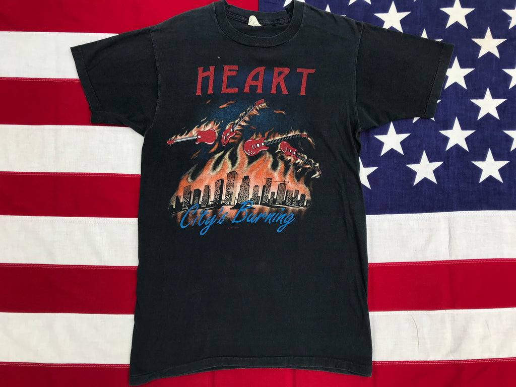 Heart Private Audition “ City’s Burning Tour ‘82 “ Original Vintage Rock T-Shirt By Screen Stars Made In USA