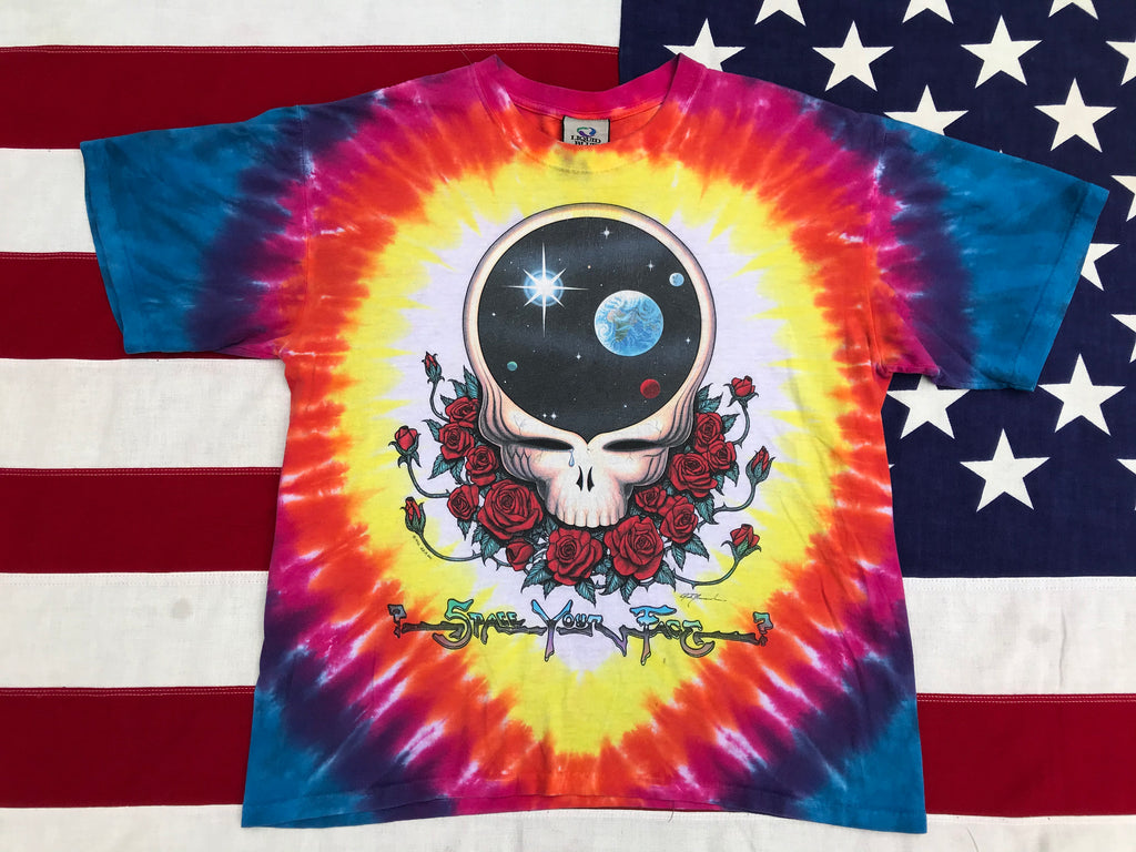 Grateful Dead  - Rich Normandin “ Space Your Face 1992 “ Original Vintage Rock Tie Dye T-Shirt by Liquid Blue USA