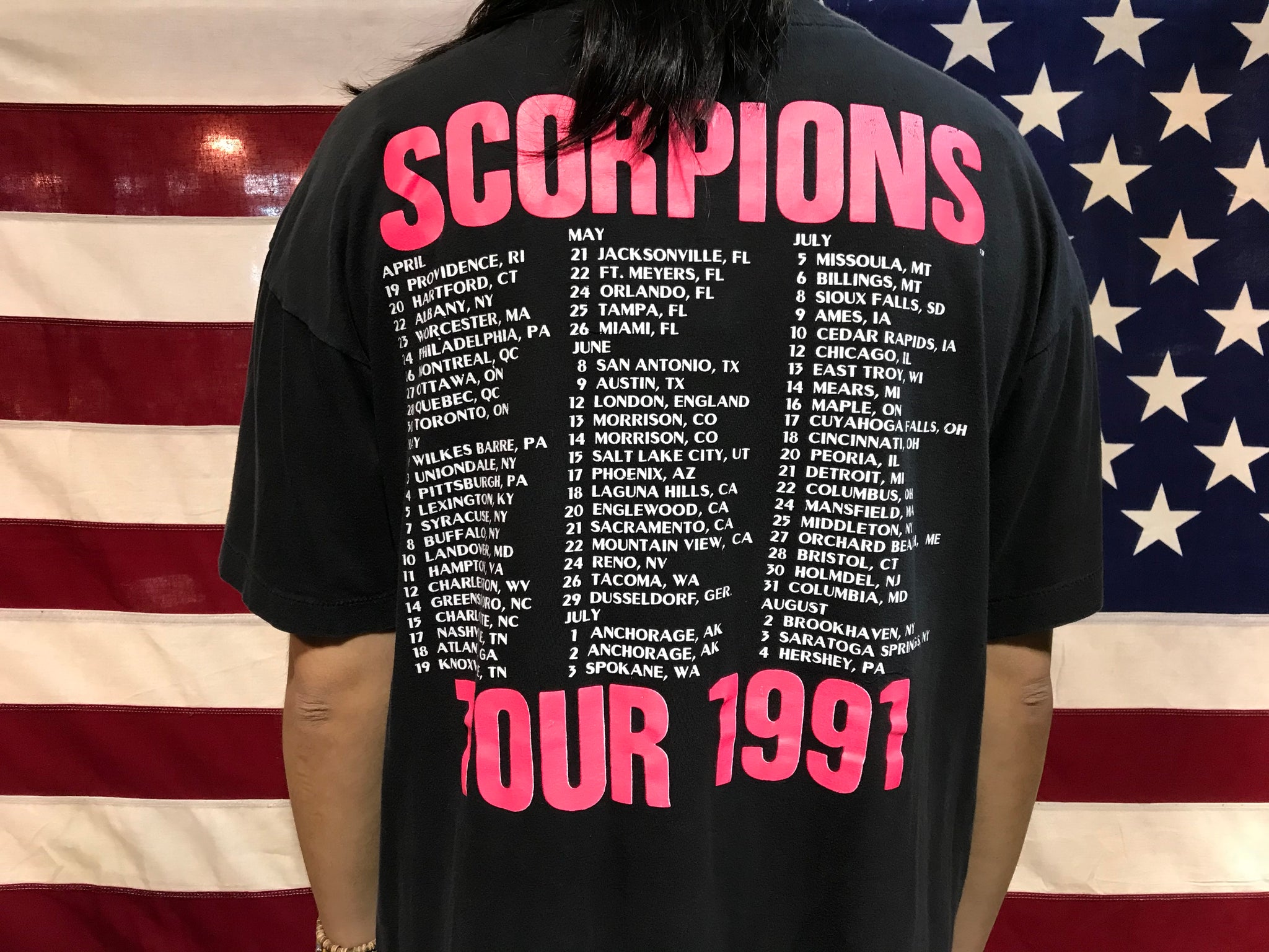 Scorpions Crazy World USA Tour 1991original  Vintage Rock T-shirt
