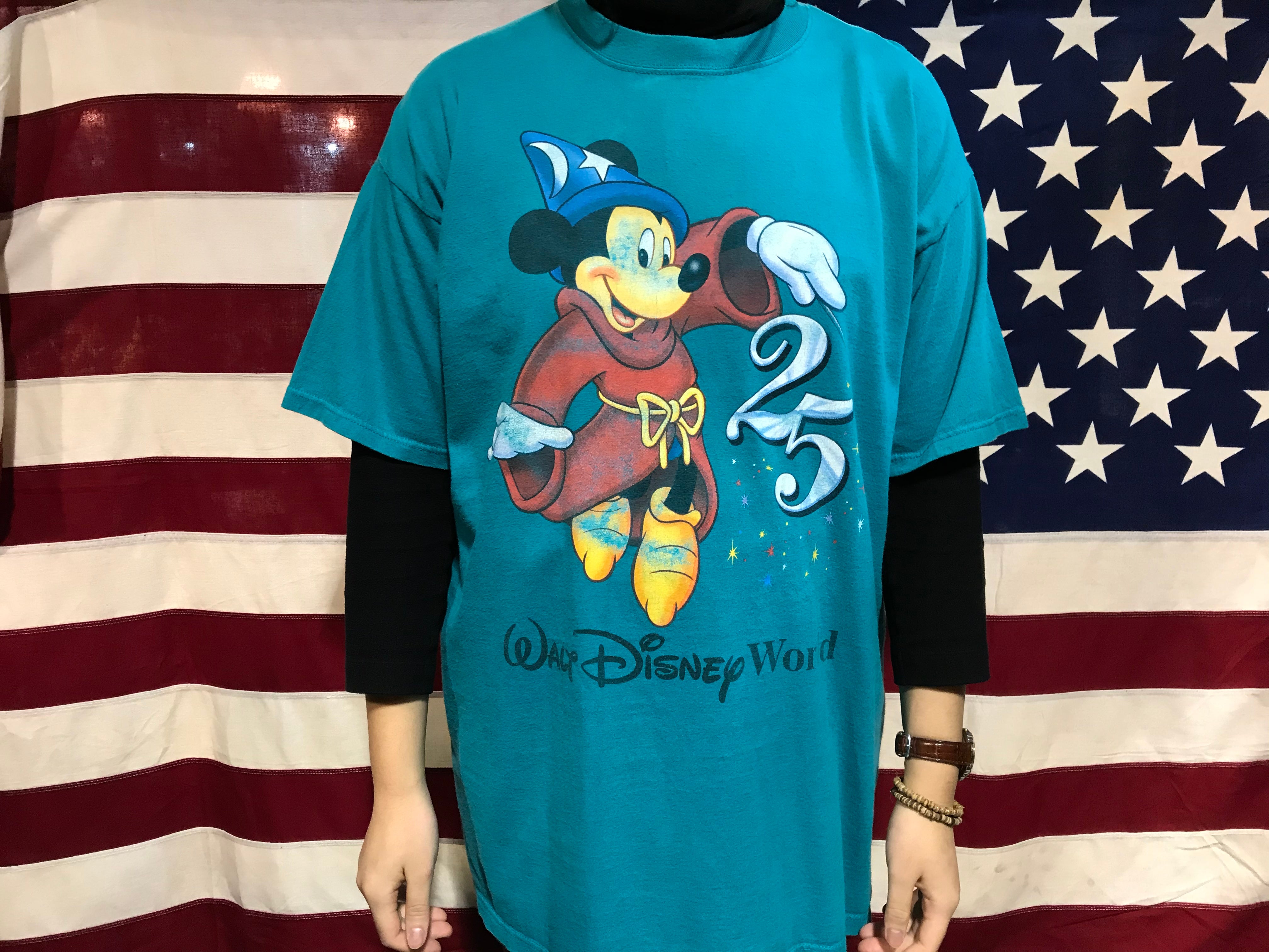 Mickey Mouse 25 Years Walt Disney World 90's Vintage Crew T