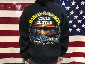 Harley Davidson 90’s Vintage Crew Sweat Made in Milwaukee Cape Cod USA