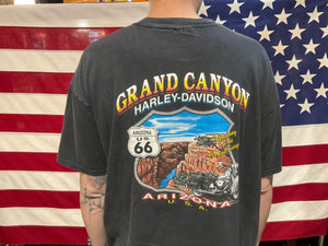 Harley Davidson Vintage Mens T-Shirt Dated©️1999 H-D Grand Canyon Made in  USA