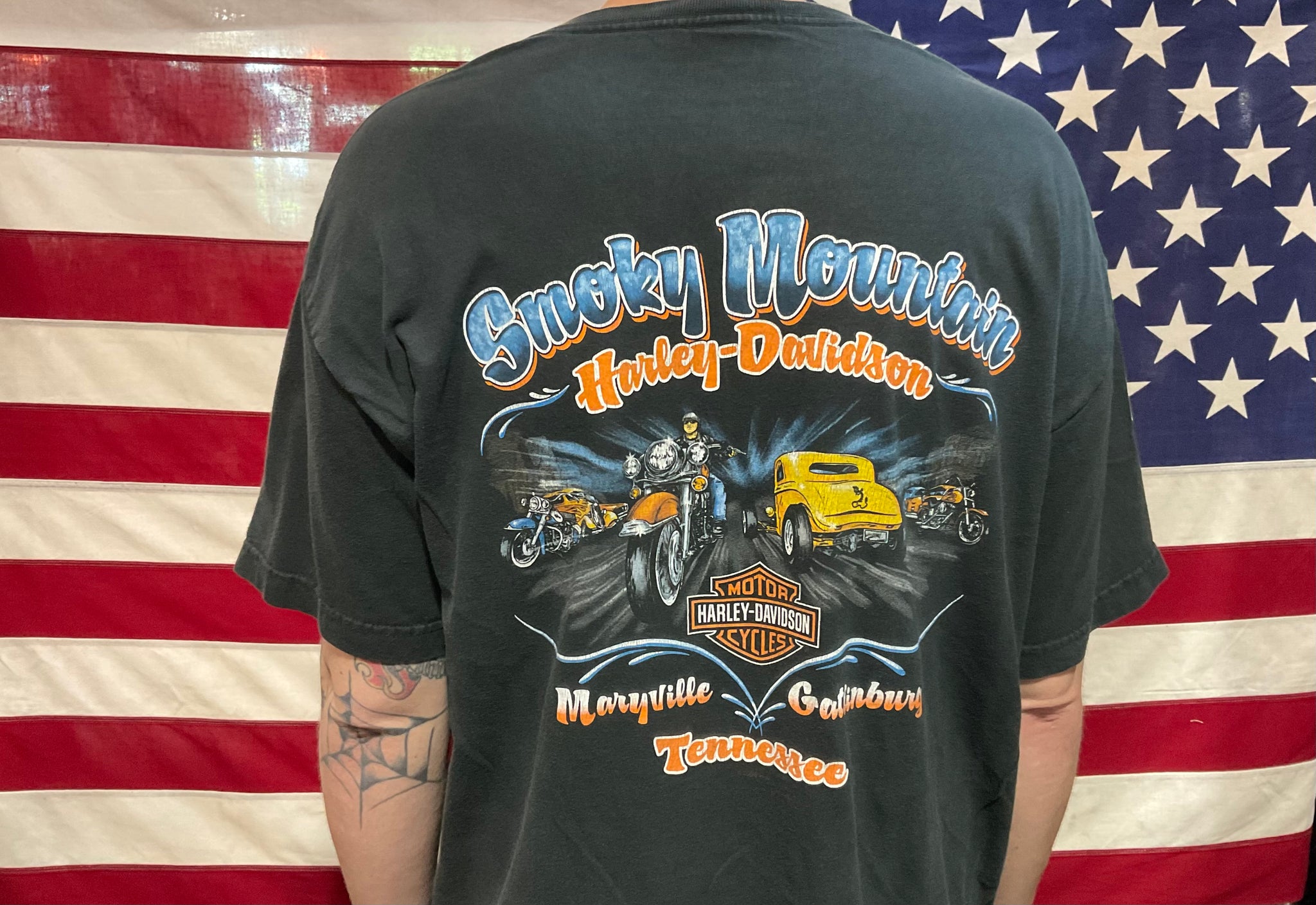 Harley Davidson Vintage Mens T-Shirt Print Year ©️2006 H-D Tennessee Made In USA