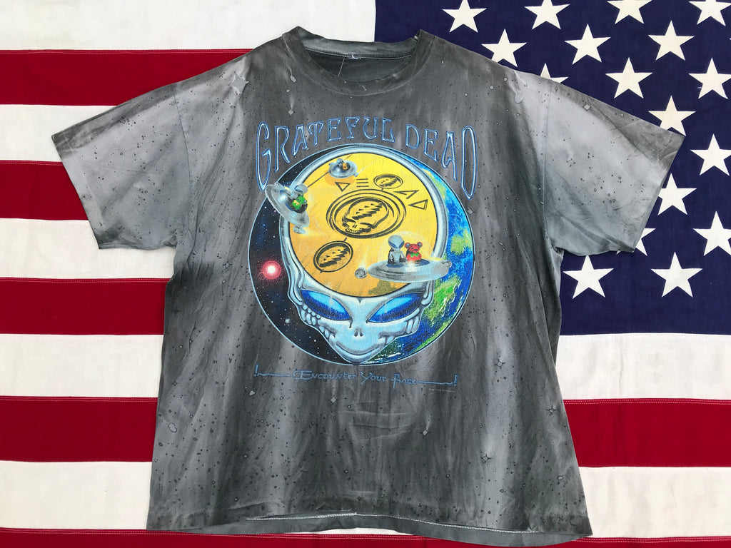 Grateful Dead 1995 “ Encounter Your Face “  Original Vintage Rock Tie Dye T- Shirt