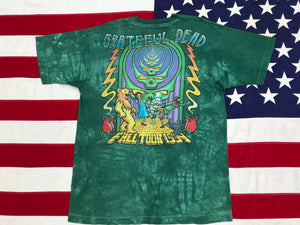 Grateful Dead - David Opie “ Fall Tour 1994 “ - “ Follow The Golden Road “ Original Vintage Rock Tie Dye T- Shirt By Liquid Blue Made In USA