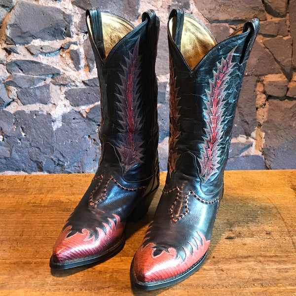shoes tony lama snake skin cowboy boots