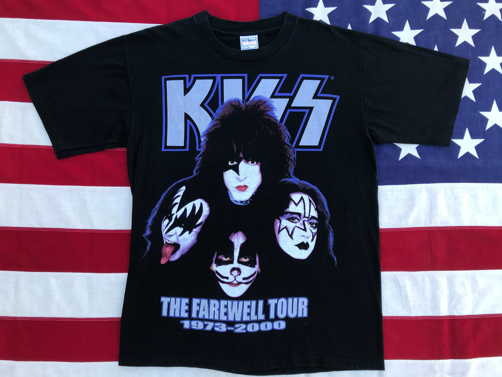 Kiss ®️The Farewell Tour 1973-2000  Original Vintage Rock T-Shirt by All Sport Made in USA