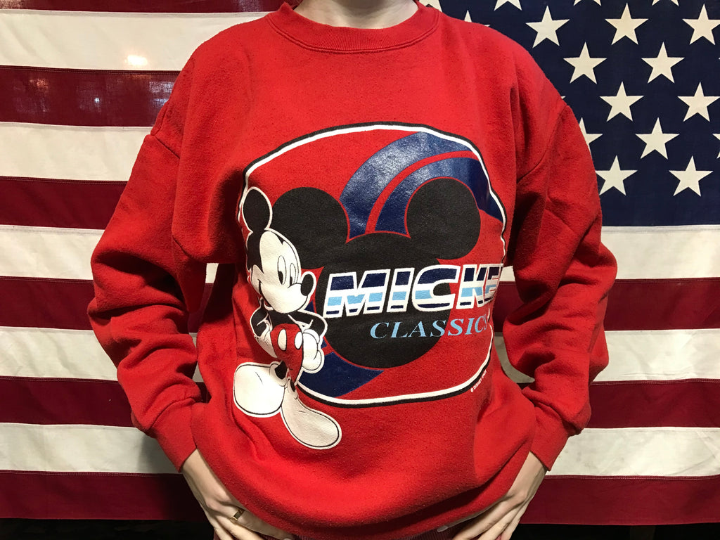 Mickey Mouse 90’s Vintage©️Disney Crew Sweat by Mickey Unlimited Jerry Leigh Made in USA