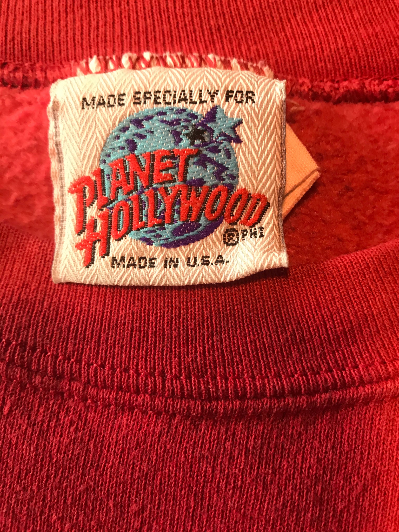 Planet Hollywood “ Orlando “ 90’s  Vintage Crew Sweat Made In USA