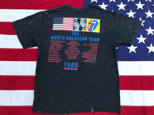 Rolling Stones The North American Tour 1989 Original Vintage Rock T-Shirt by Spring Ford Sportswear Made in USA