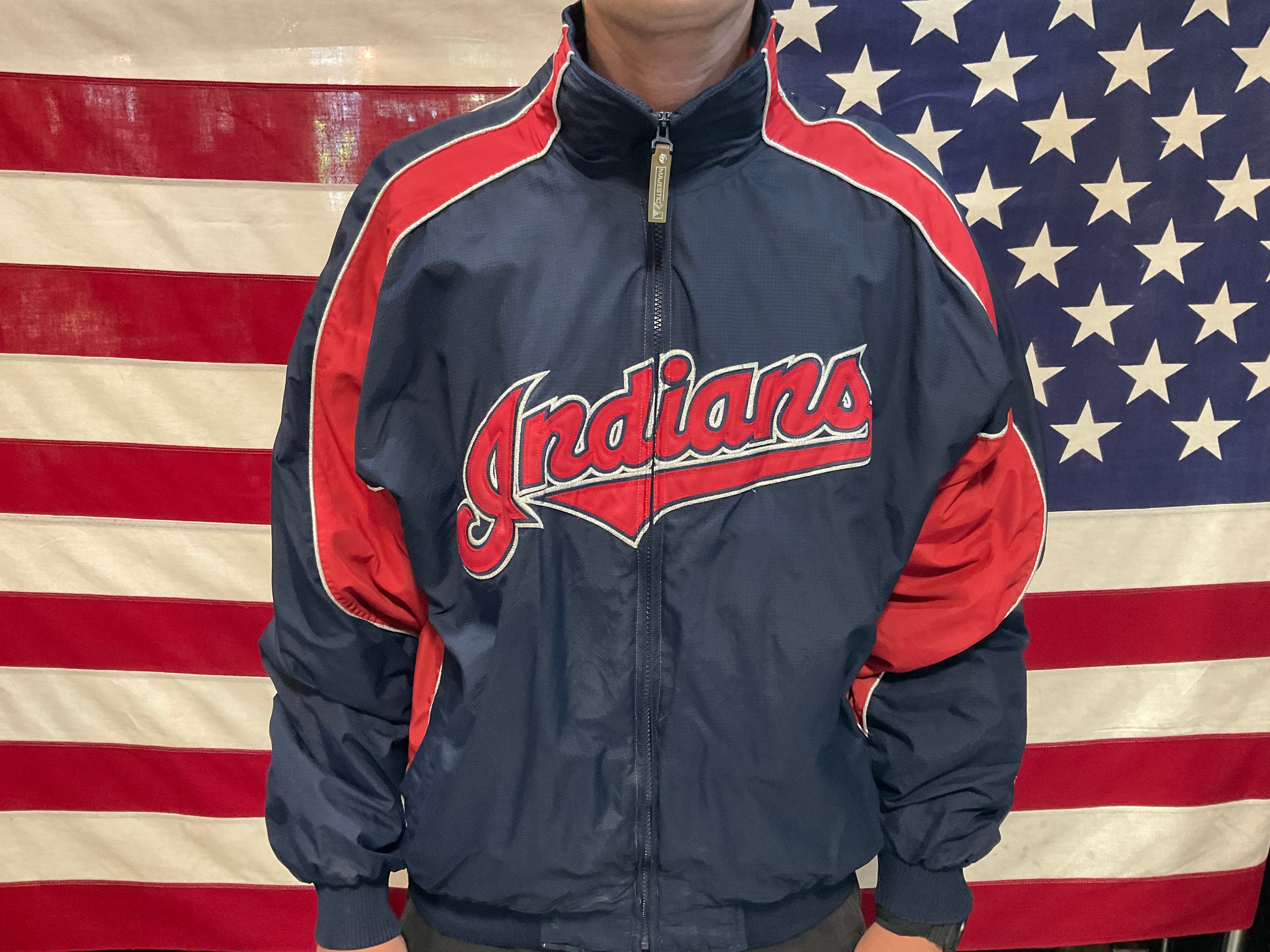 レア　90S VINTAGE MLB Indians ナイロンジャケット　XL 激レア 90s レトロ ランバード ナイロンジャケット ウインド