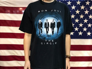 Bon Jovi The Circle Tour 2010-2011 USA Original Vintage Rock T-Shirt by Anvil