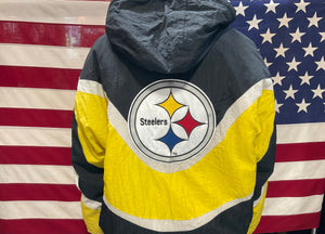 NFL Pittsburgh Steelers Mens Hooded 90’s Nylon Vintage Jacket by Pro-Line™️ by Apex One™️