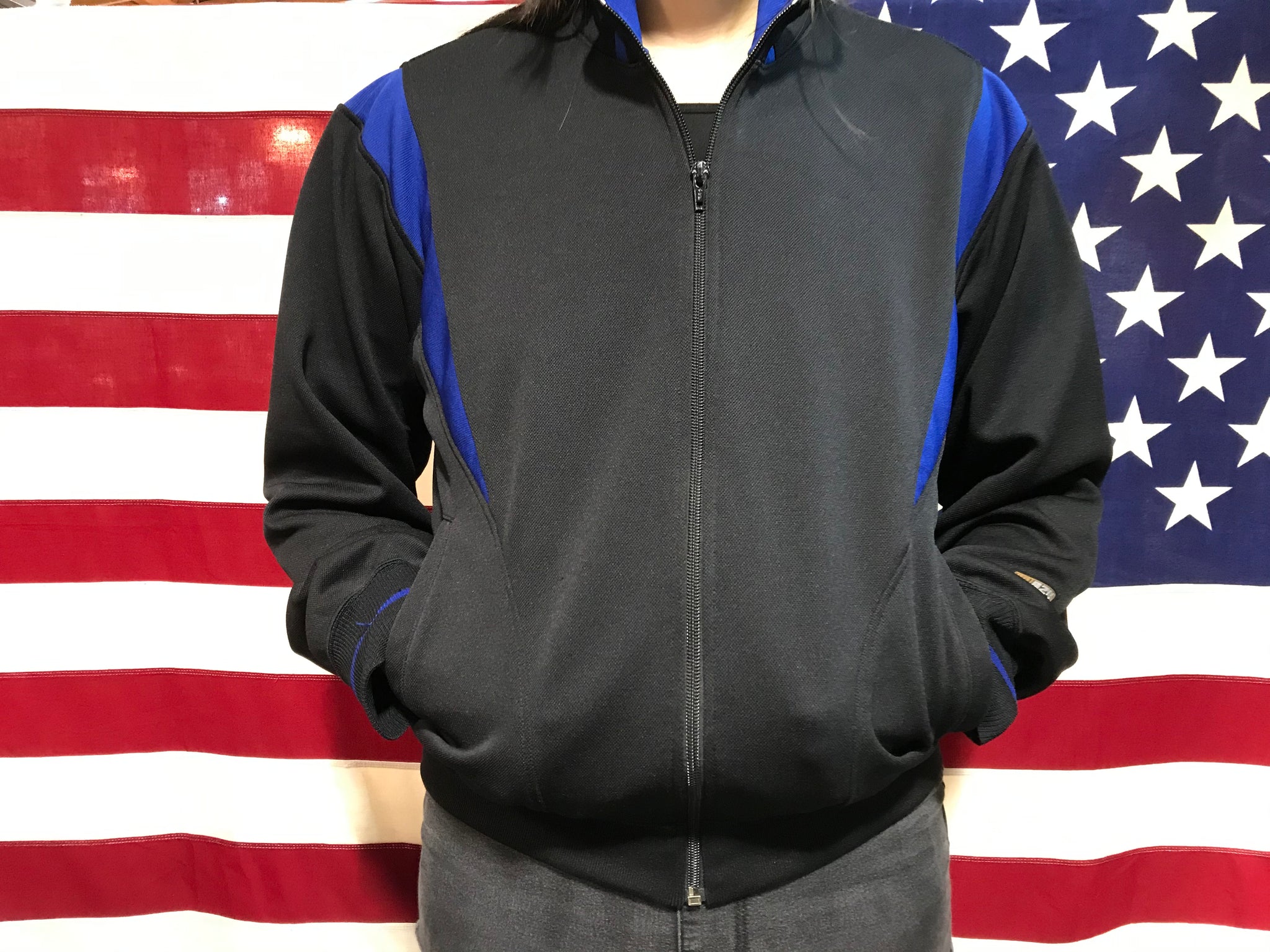 Champion blue best sale track jacket