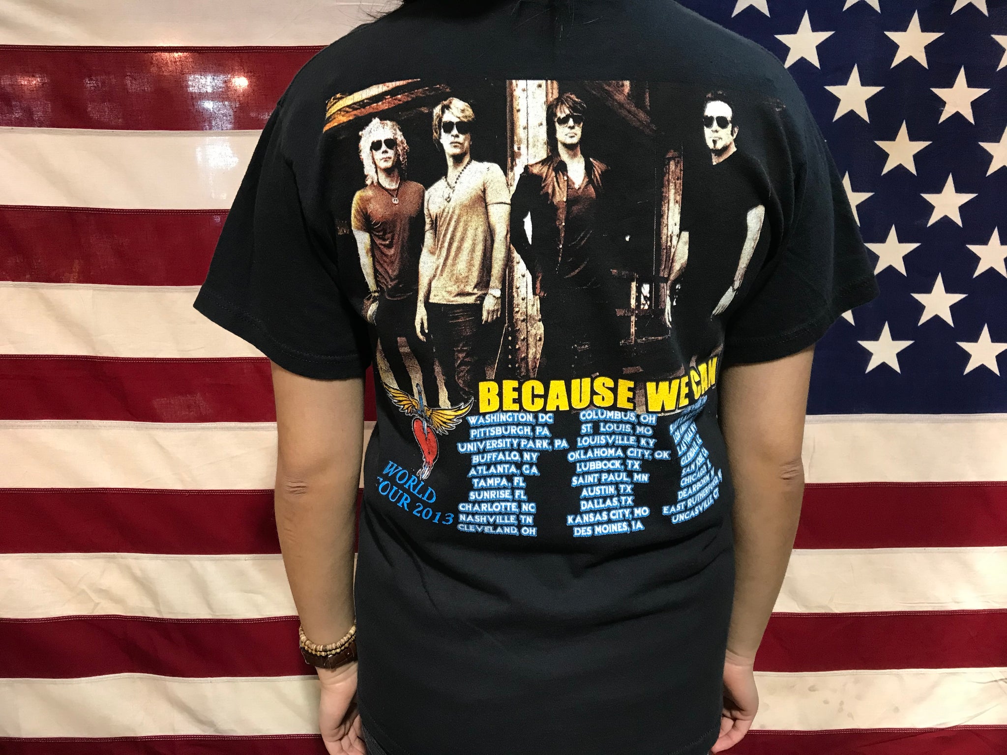 Bon Jovi Because We Can World Tour 2013 Original Vintage Rock T-Shirt By Delta