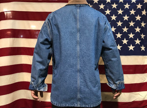 Carhartt Denim Mens 90’s Vintage Blanket Lined Jacket Cord Collar