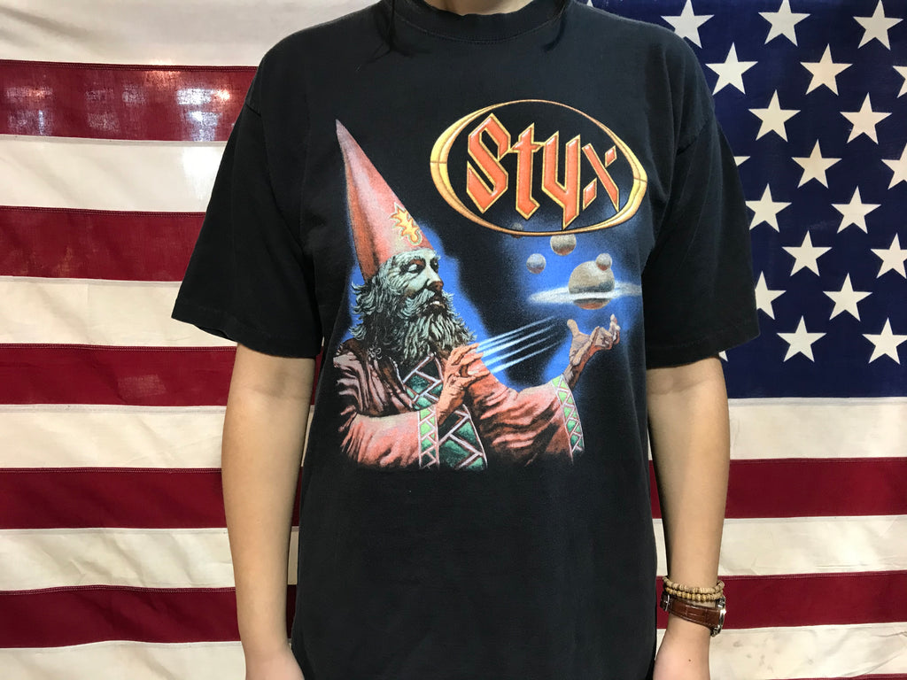 Styx USA Tour 2002 Original Vintage Rock T-Shirt by AllSport