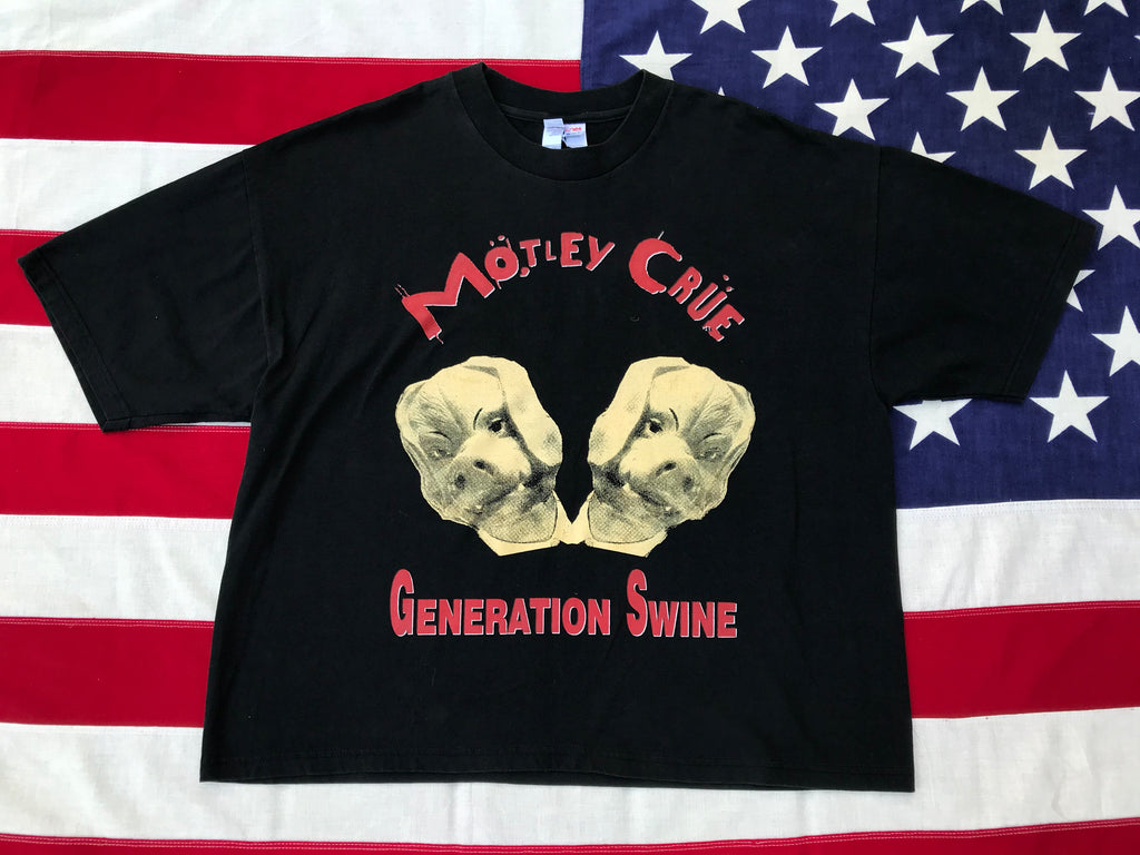 Motley Crüe  “ Generation Swine Tour ‘97-‘98 - S.I.N. Club Members  “ Original Vintage Rock T-Shirt By Hanes USA